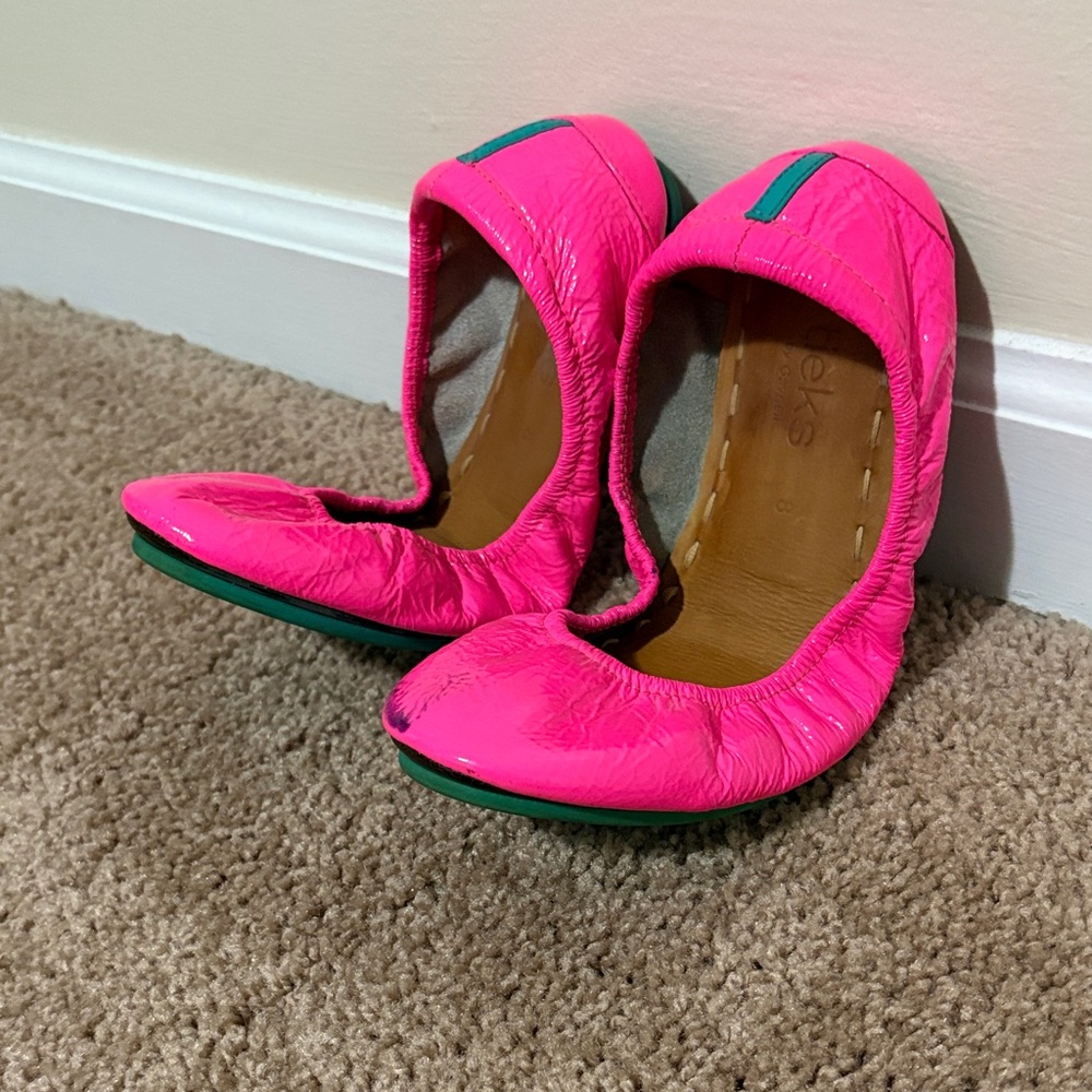 Pop Pink Tieks flats